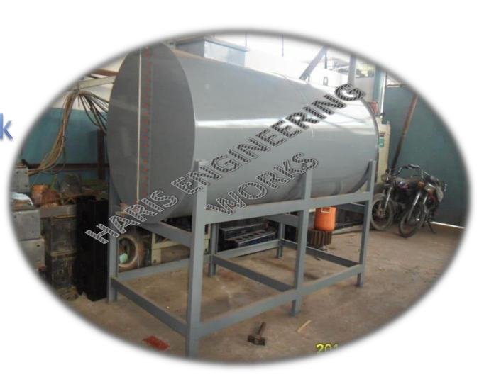 Fabricated 2000 litre fuel tank on a steel stand