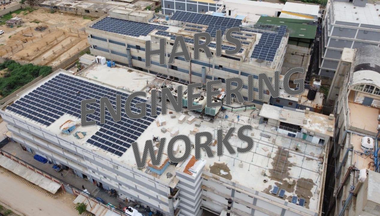 448 kW solar structure project on industrial roofs in Karachi