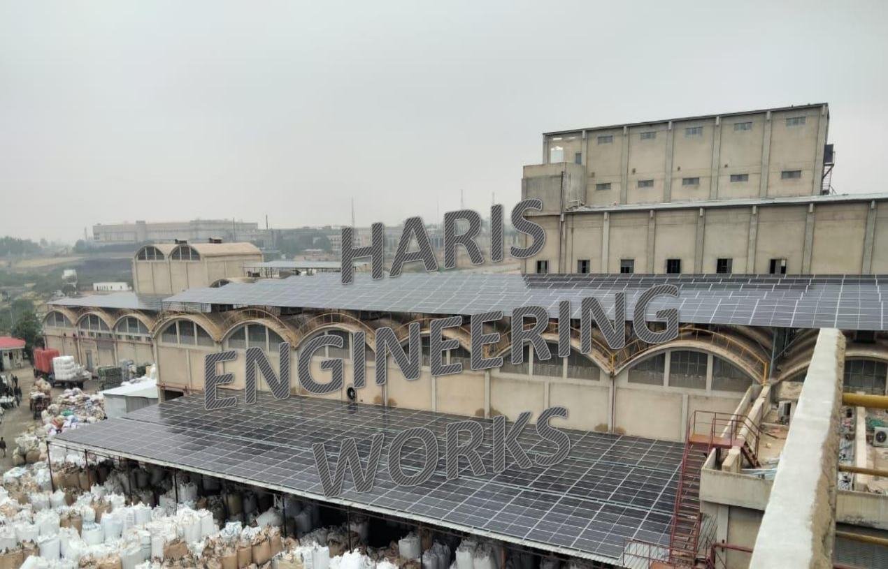 817 kW solar structure installation on an industrial building in Noriabad
